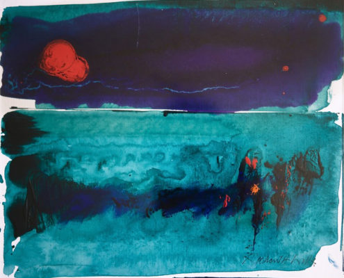 Richard Wills - Blue Abstract, Painting