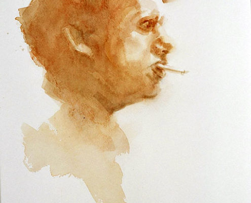 Richard Wills - Dylan Thomas, Watercolour