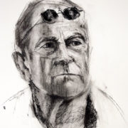 Richard Wills - Man with Glasses Charcoal