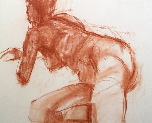 Richard Wills - Female Figure, Pastel
