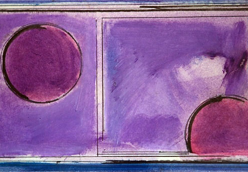 Richard Wills - Purple Abstract, Painting
