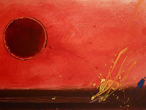 Richard Wills - Red Abstract, Painting