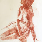Richard Wills - Female Figure, Pastel