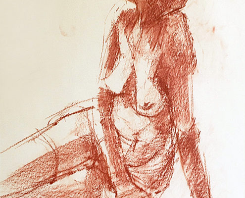 Richard Wills - Female Figure, Pastel
