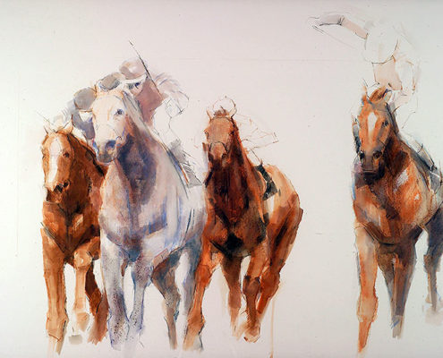 Richard Wills - Horse Race, Painting