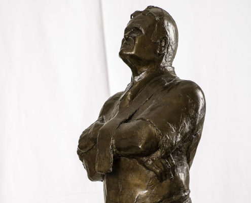 Richard Wills - Steel Worker Sculpture - Bronze