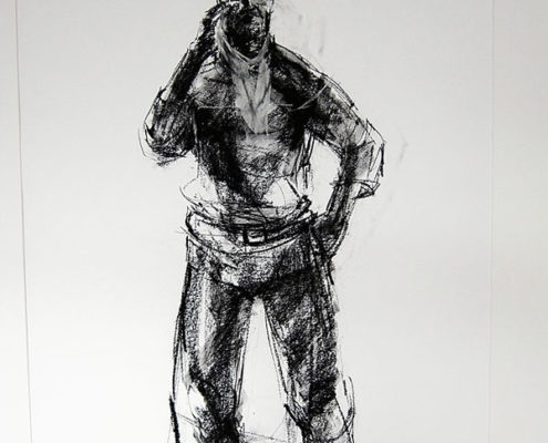 Richard Wills - Steel Worker, Charcoal