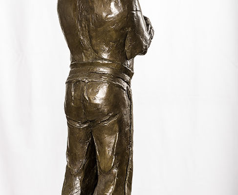 Richard Wills - Steel Worker Sculpture - Bronze